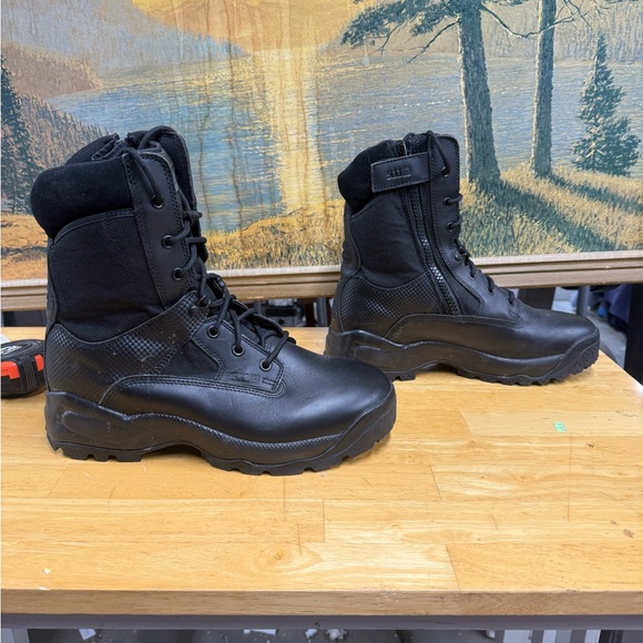5.11 Atac Tactical Men's Black Boots, zip up side, waterproof, size 12 - Picture 2 of 6